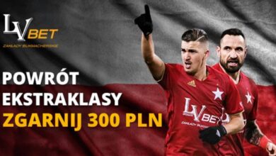 Bonus 300 PLN na powrót Ekstraklasy!