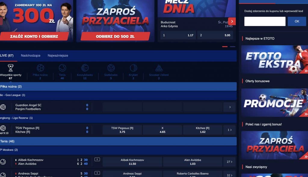 Zakłady legalne Etoto
