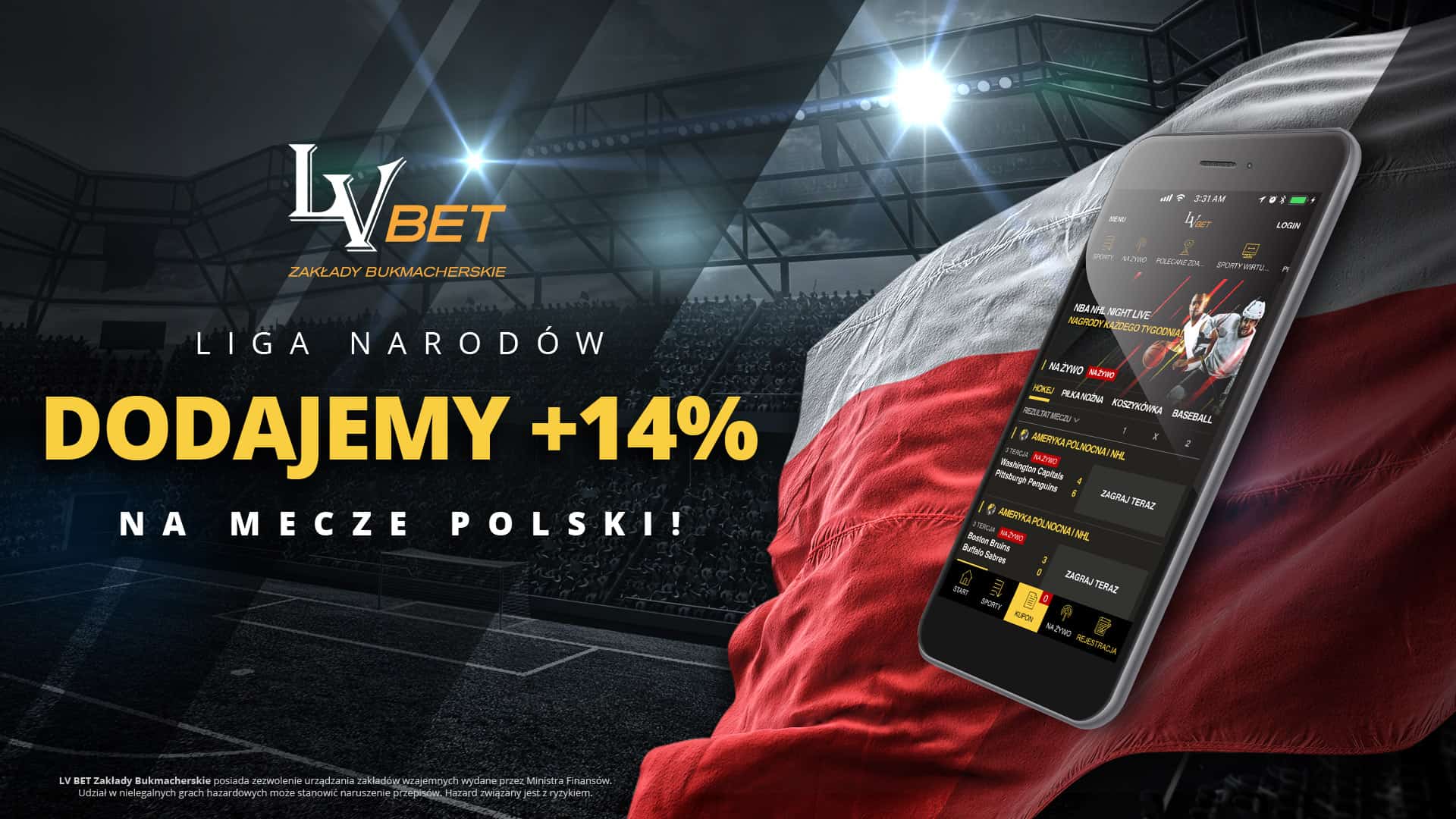 Bonus na Ligę Narodów w LvBET