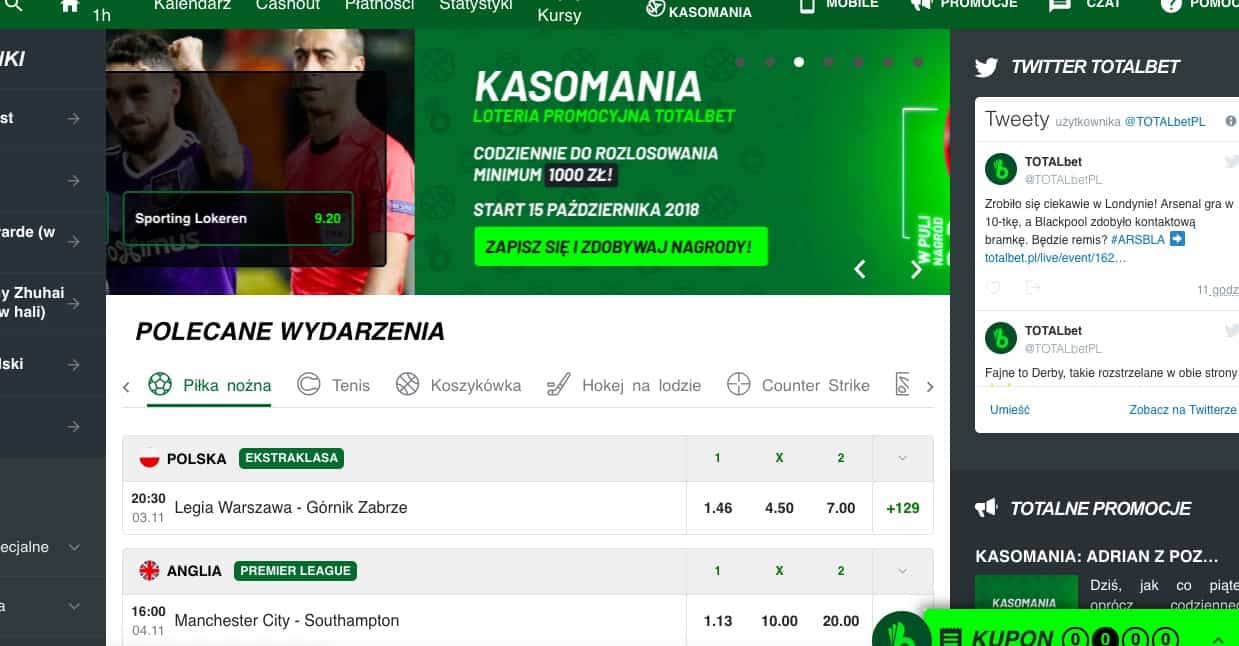 Bukmacher legalny Totalbet