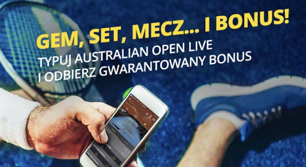 Fortuna z bonusem 20 PLN na Australian Open 2019!