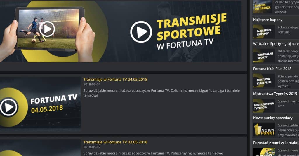 Fortuna TV transmisje online