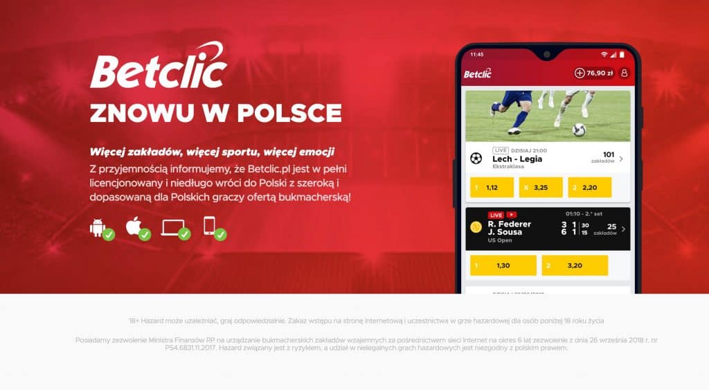 BetClic Polska rusza już wkrótce. Zbliża się lipiec 2019!