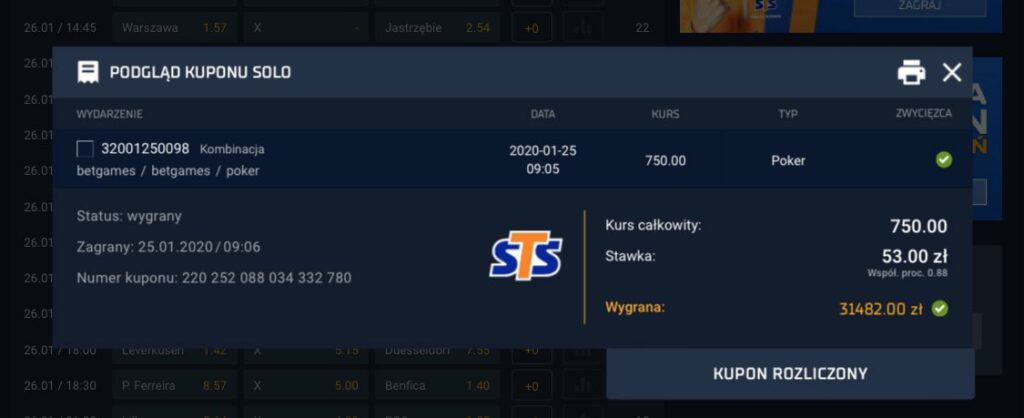 STS Betgames wygrana #4