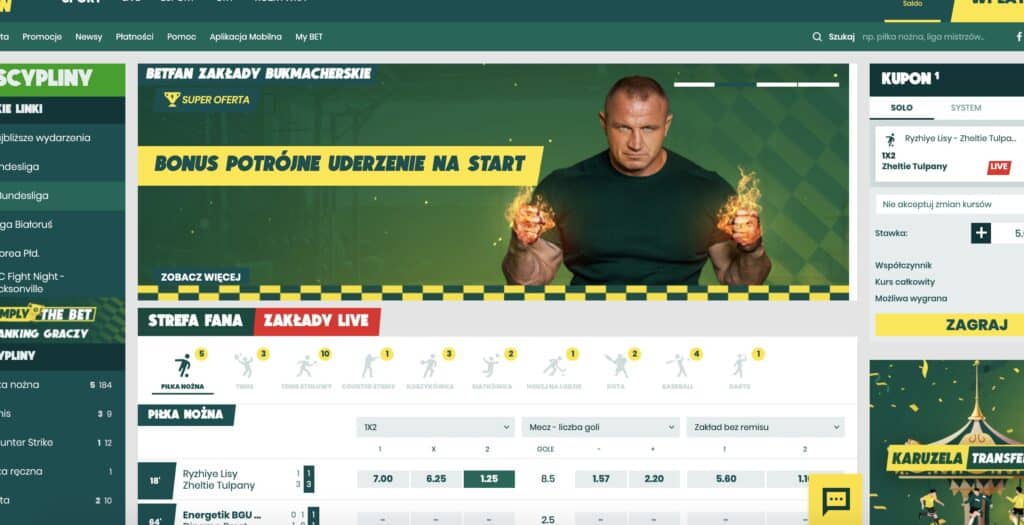 Betfan zaczął działać i znów przyjmuje zakłady