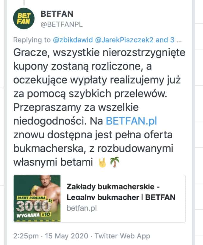 Betfan na Twitterze
