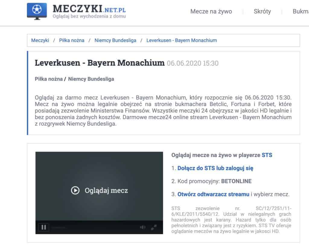 Leverkusen - Bayern online za darmo Meczyki
