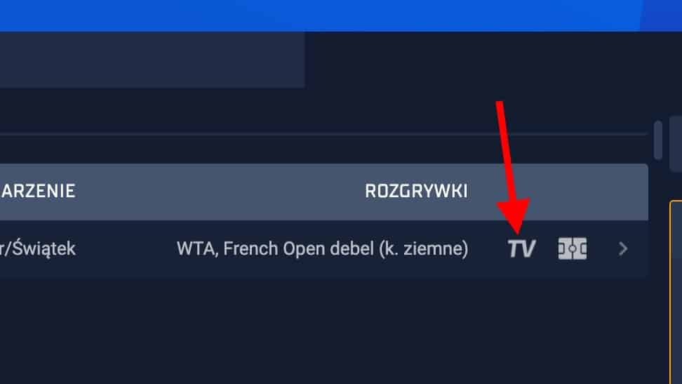 Świątek - Podoroska transmisja STS TV