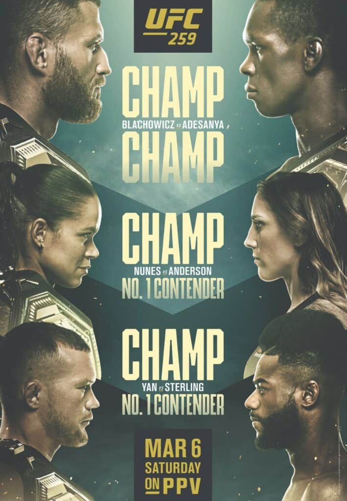 Oficjalny plakat gali UFC 259