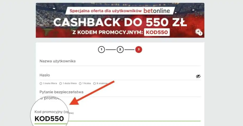 Betclic kod promocyjny. Wpisałeś KOD550? Cashback na start!