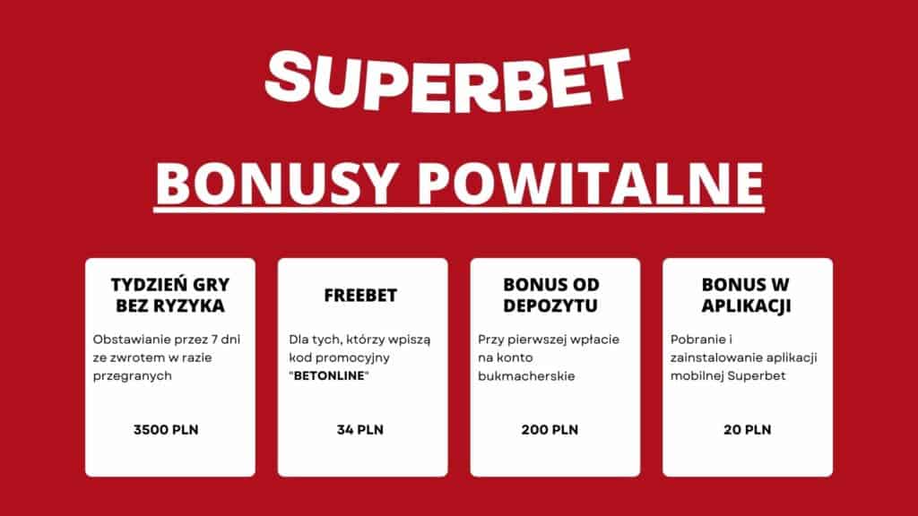 Bonusy powitalne w Superbet