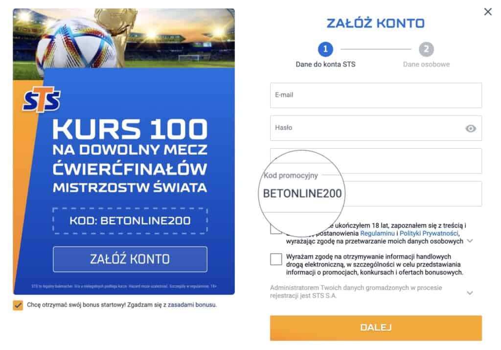 Kurs 100.0 na dowolny mecz ćwierćfinałowy MŚ 2022