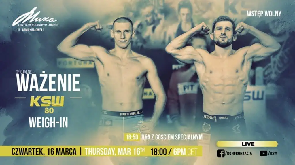 Kiedy ważenie i face to face przed KSW 80?