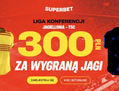 300 PLN premii za wygraną Jagiellonii z TSC